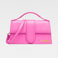 Jacquemus Neon Pink Leather Le Grand Bambino Handbag
