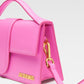 Jacquemus Neon Pink Leather Le Grand Bambino Handbag