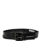 Dolce & Gabbana Men Black Exotic Leather Double Strap Belt