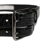 Dolce & Gabbana Men Black Exotic Leather Double Strap Belt