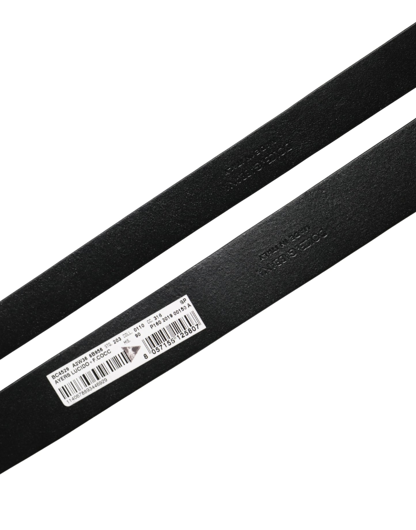 Dolce & Gabbana Men Black Exotic Leather Double Strap Belt