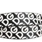 Dolce & Gabbana White Black Logo Leather Metal Buckle Belt