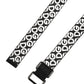 Dolce & Gabbana White Black Logo Leather Metal Buckle Belt