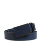 Dolce & Gabbana Men Blue Calf Leather Logo Metal Buckle Belt