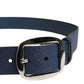 Dolce & Gabbana Men Blue Classic Leather Metal Buckle Belt