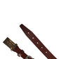 Dolce & Gabbana Men Brown Classic Leather Logo Buckle Belt