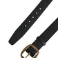 Dolce & Gabbana Men Black Classic Leather Metal Buckle Belt