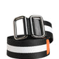 Dolce & Gabbana Men Black White Nylon Logo Metal Buckle Belt
