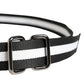Dolce & Gabbana Men Black White Nylon Logo Metal Buckle Belt