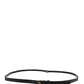Dolce & Gabbana Men Black Leather Classic Metal Buckle Belt
