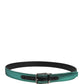 Dolce & Gabbana Men Green Lurex Polyester Metal Buckle Belt