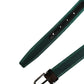 Dolce & Gabbana Men Green Lurex Polyester Metal Buckle Belt