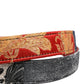 Dolce & Gabbana Multicolor Floral Jacquard Metal Buckle Belt