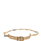 Dolce & Gabbana Gold Brass Chain Coin Embellished Metal Buckle Belt
