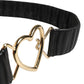 Dolce & Gabbana Black Leather Gold Heart Metal Buckle Belt