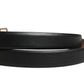 Dolce & Gabbana Black Classic Leather Gold Metal Buckle Belt