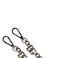 Dolce & Gabbana Black Leather Silver Chain Bag Accessory Shoulder Strap
