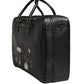 Dolce & Gabbana Black Car Man Applique Leather Weekender Borse Bag