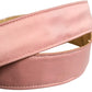 Dolce & Gabbana Pink Satin Leather Oval Metal Buckle Belt