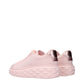 Jimmy Choo Pink Fabric Platform Sneakers