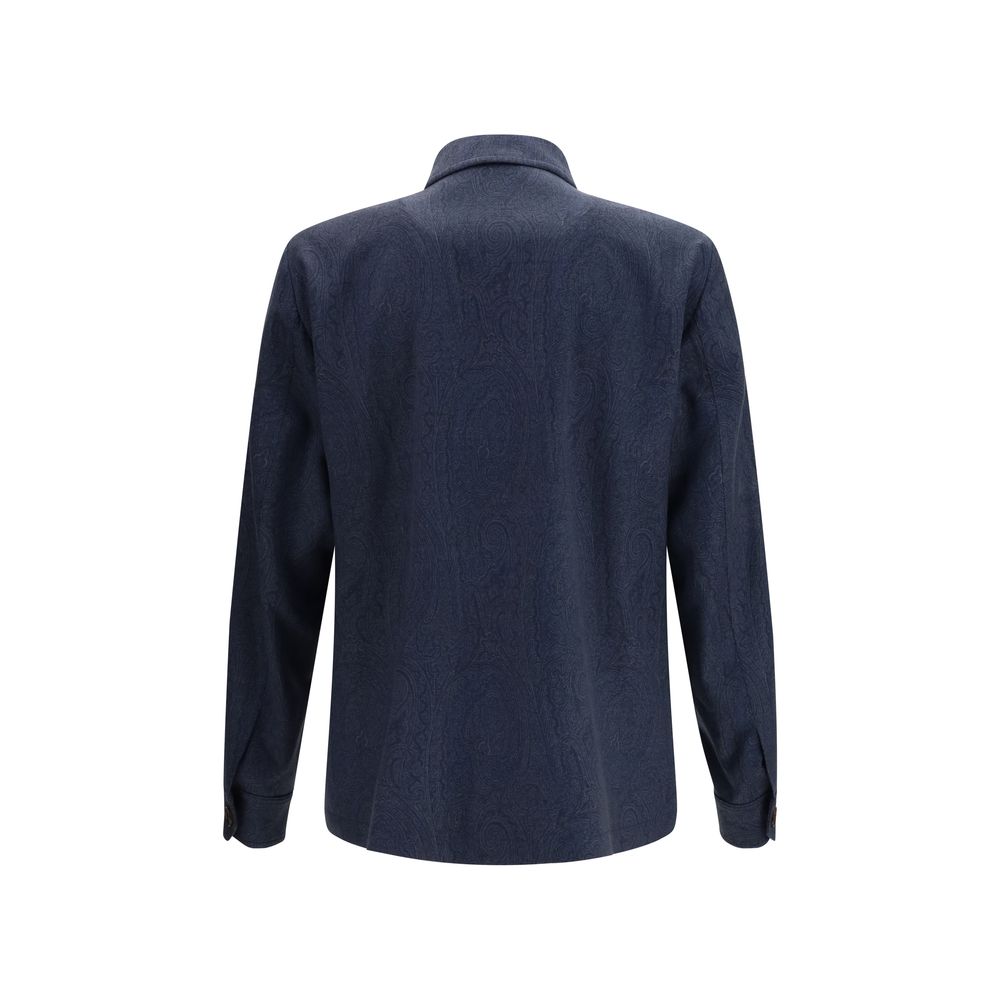 Etro Blue Wool Coat