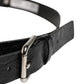 Dolce & Gabbana Black Exotic Leather Silver Metal Buckle Belt
