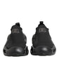Dolce & Gabbana Black Slip On Wave Low Top Sneakers Shoes