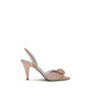 Valentino Garavani Beige Calf Leather Bos Taurus Stiletto Heel Sandals