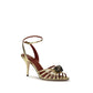 Valentino Garavani Gold Calf Leather Bos Taurus Stiletto Heel Sandals