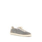 Brunello Cucinelli Gray Calf Leather Bos Taurus Sneakers