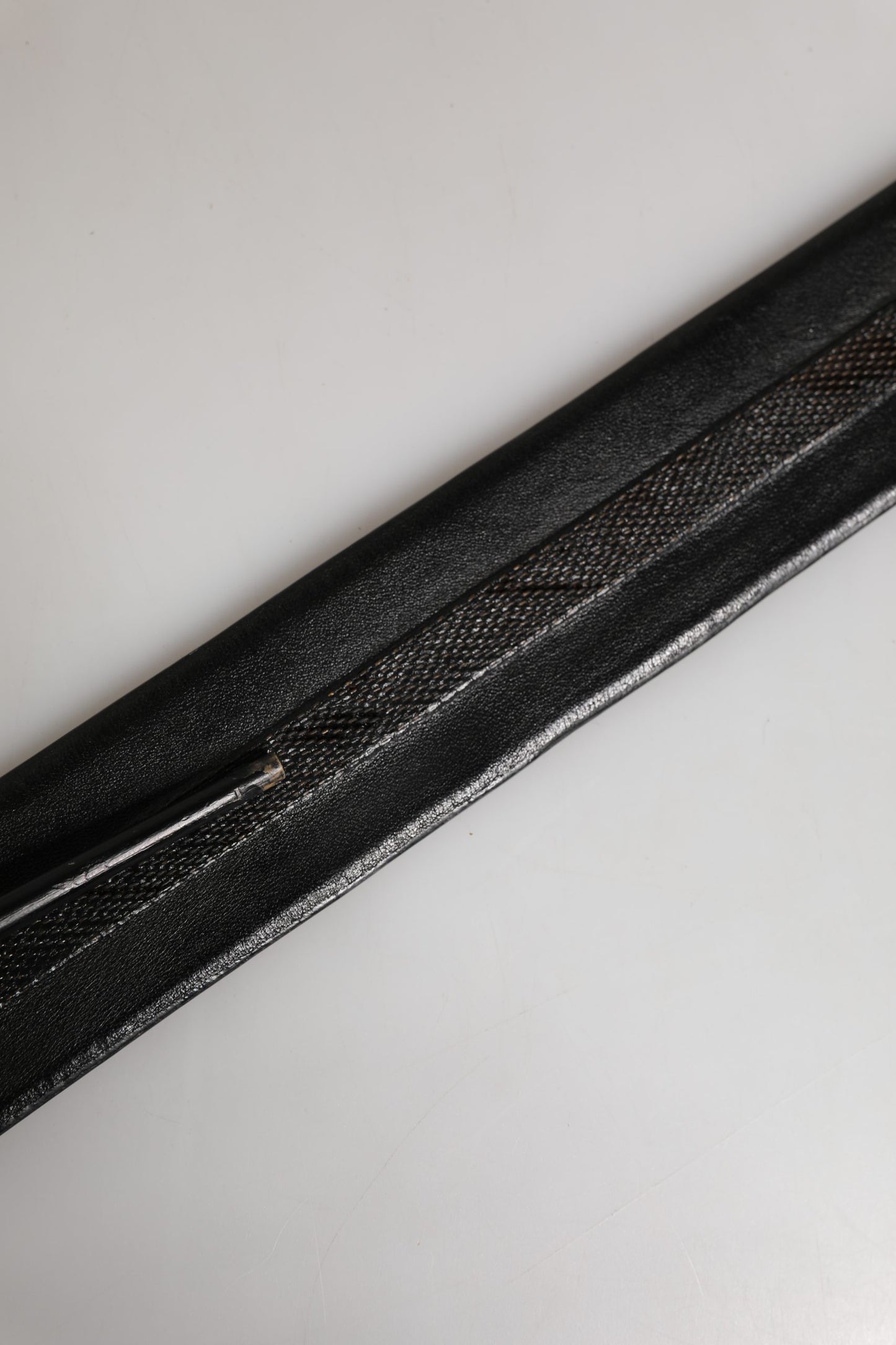 PLEIN SUD Black Leather Gold Metal Buckle Waist Women Belt