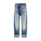 R13 Blue Cotton Straight-Leg Jeans