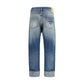 R13 Blue Cotton Straight-Leg Jeans