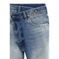 R13 Blue Cotton Straight-Leg Jeans