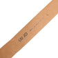 Liu Jo Beige Leather Wide Waist Silver Metal Buckle Waist Women Belt