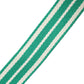 Red Valentino White Green Stripes Canvas Silver Metal Buckle Belt