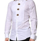 Dolce & Gabbana White GOLD Crown Cotton Dress Formal Shirt