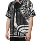Dolce & Gabbana Black Silk Logo Print Short Sleeves Shirt