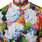 Dolce & Gabbana Multicolor Floral Print Zip Cardigan Jacket