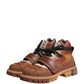 Dolce & Gabbana Brown Leather Trekking-Style Men Boots Shoes