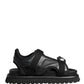 Dolce & Gabbana Black Logo Detailed Men Chunky Sandals Shoes