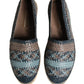 Dolce & Gabbana Blue Gray Slip On Buffalo Espadrille Shoes