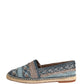 Dolce & Gabbana Blue Gray Slip On Buffalo Espadrille Shoes