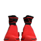 Dolce & Gabbana Red Black Sorrento Socks Sneakers Shoes