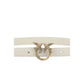 PINKO White Calf Leather Bos Taurus Regular Belt