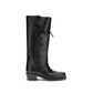 Paris Texas Black Calf Leather Bos Taurus Lace-Up Boots