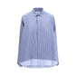 Sacai Blue Cotton Pattern Shirt