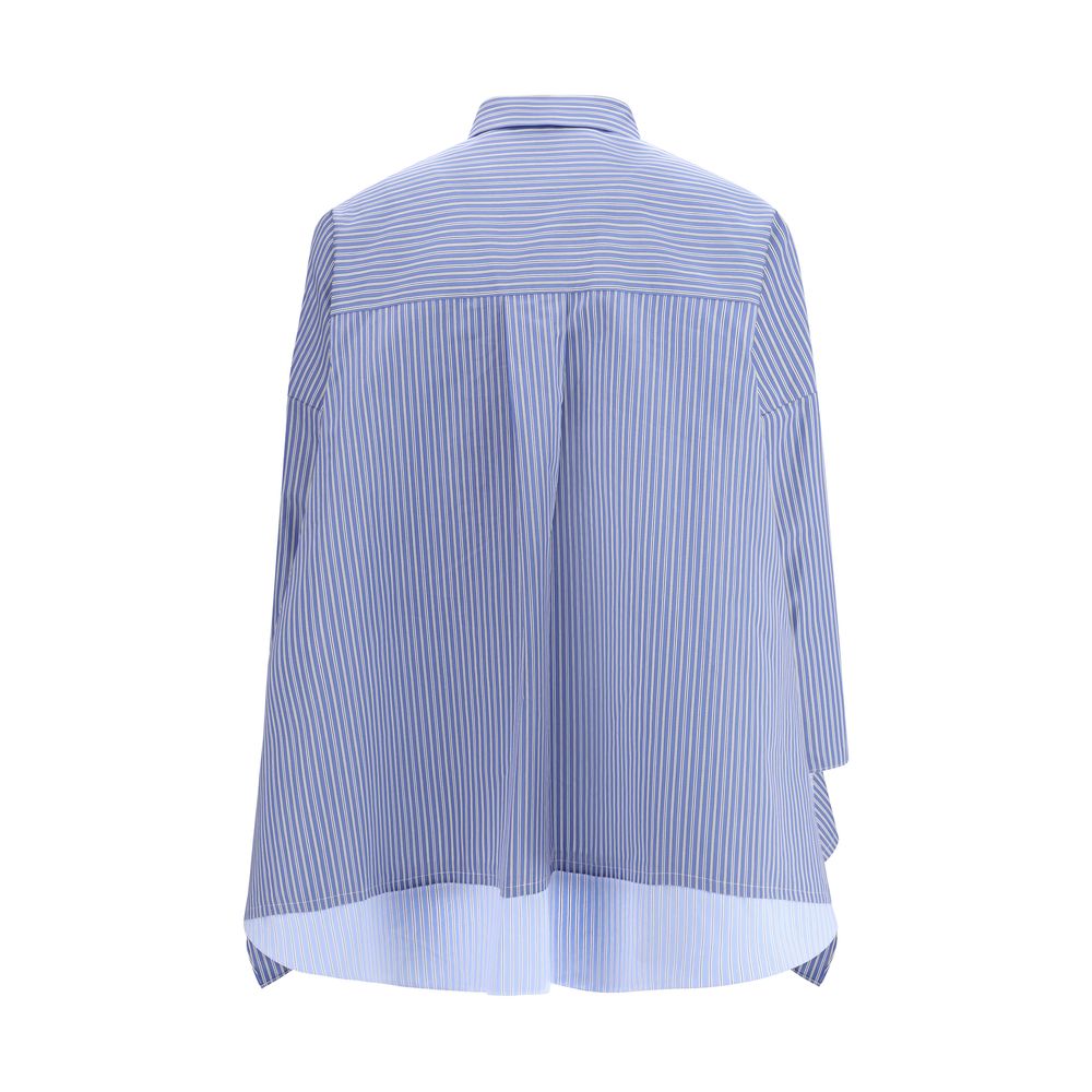 Sacai Blue Cotton Pattern Shirt
