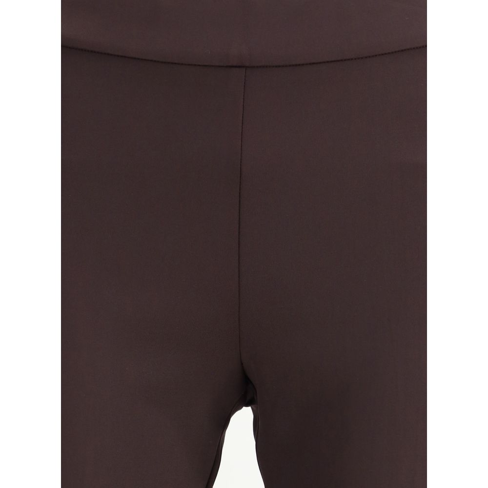 Avenue Montaigne Brown Elastane Flared Pants