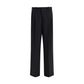 Brunello Cucinelli Black Fleece Wool Casual Pants
